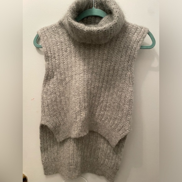 NWOT 3.1 Philip Lim|| Sleeveless Mohair Turtleneck Sweater, Wool, Alpaca Small - Picture 6 of 10